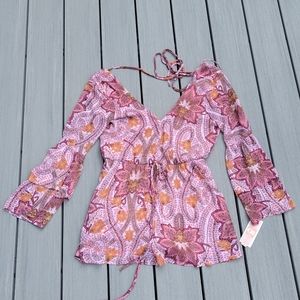 GB new pink/orange patterned blouse size S